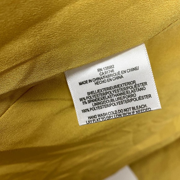 NEW Dress the Population Canary Yellow Sandra Crepe Mermaid Gown Maxi Dress - Picture 5 of 7